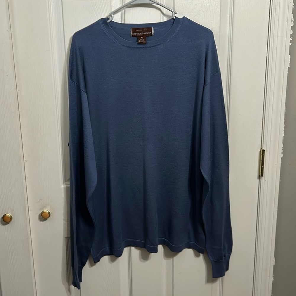 Johnston & Murphy men’s silk sweater. size XL